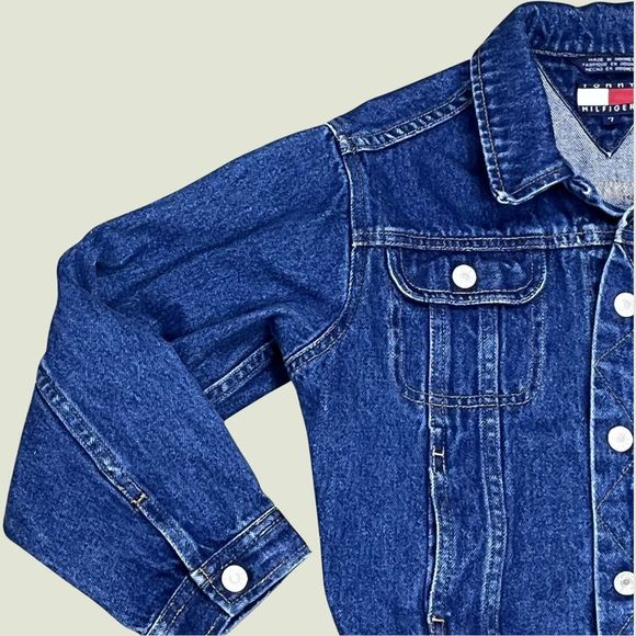 Vintage Tommy Hilfiger Girl's Jean Jacket Size 7 - Picture 3 of 13